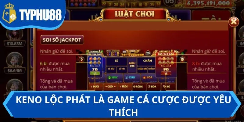 Keno Lộc Phát là game cá cược được yêu thích